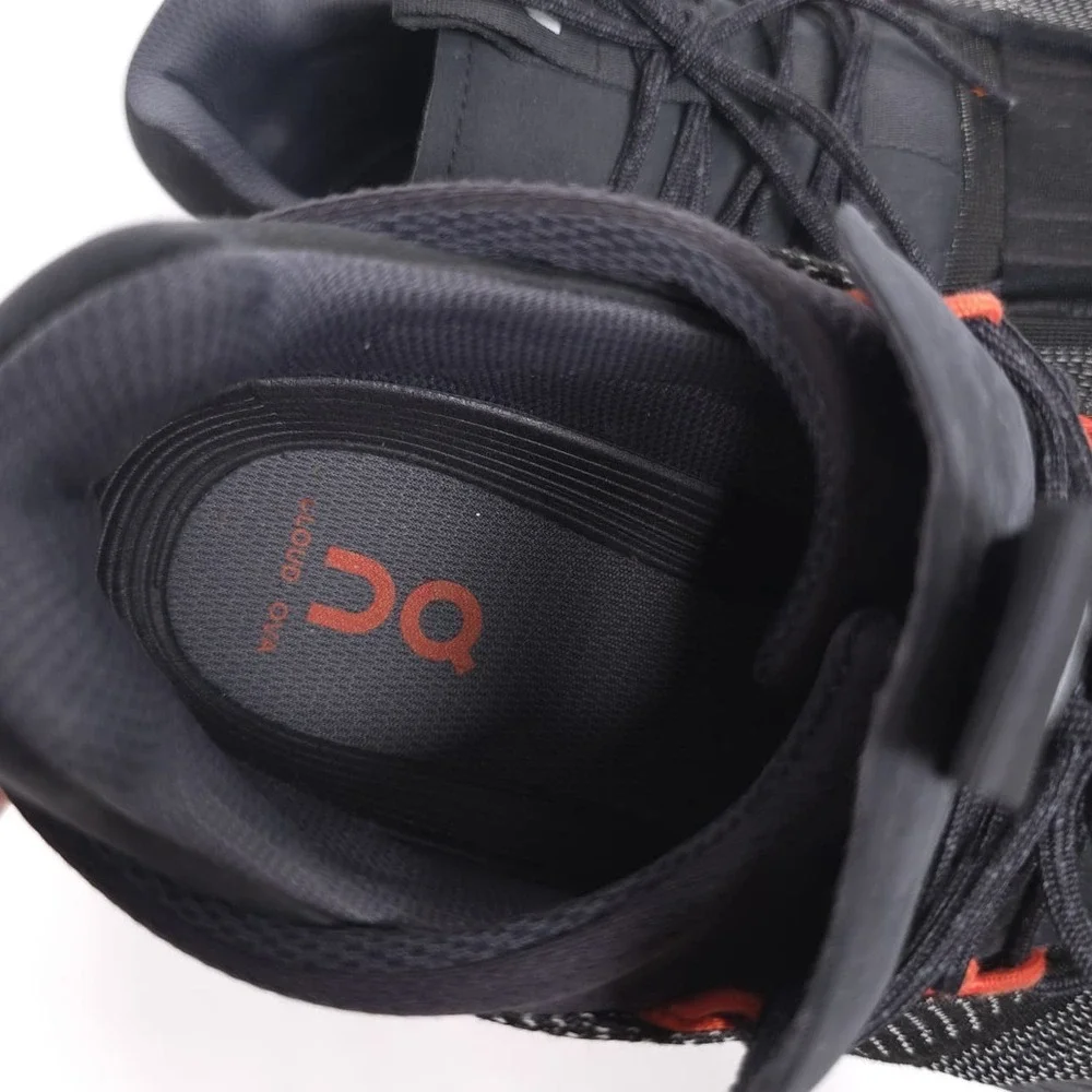 ON CLOUDNOVA Running Shoes Men's US 7.5 EU 40.5 Athletic Sneakers Black & Orange
